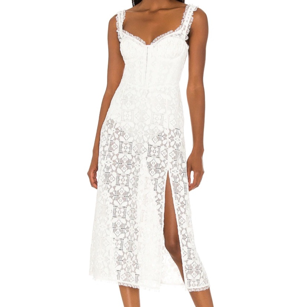 For Love & Lemons Nadine Midi Dress S